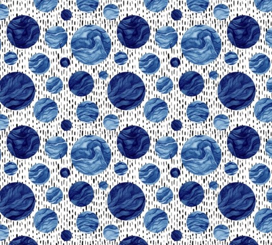 Интерьерная подушка подголовник «Синие волны» вид 3