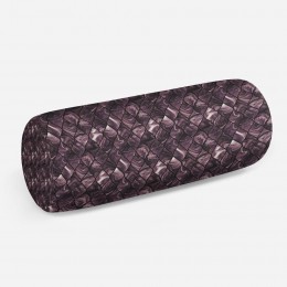 3D подушка-валик «Волны цвета марсала»