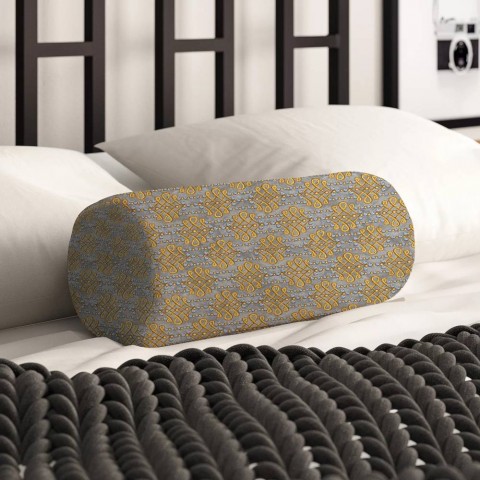 Декоративная подушка в форме валика «Золото в стиле винтаж» вид 2