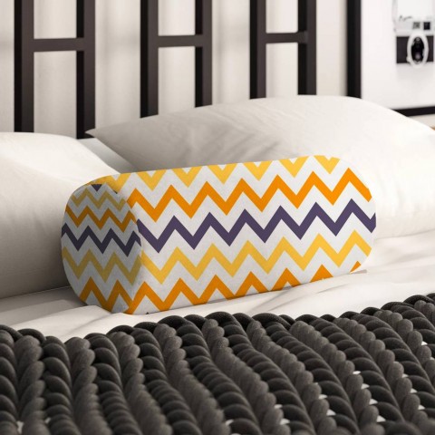 Декоративная подушка в форме валика «Волны модерн» вид 2