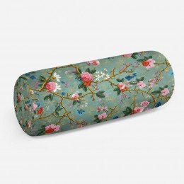 3D подушка-валик «Викторианский сад в светлых тонах»