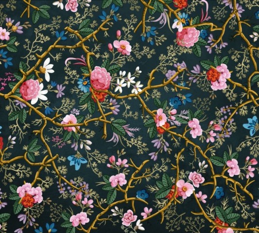 Интерьерная подушка-валик «Викторианский сад в темных тонах» вид 3