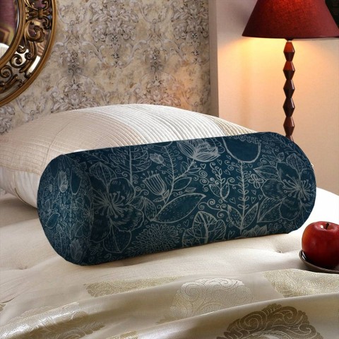 Декоративная вытянутая подушка «Вечерние цветы» вид 5
