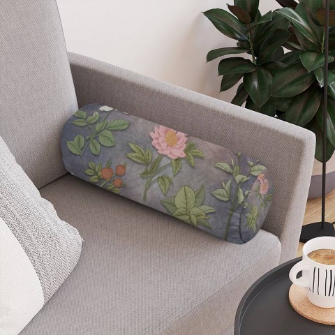 Тканевая подушка для дивана «Цветочный декупаж» вид 4