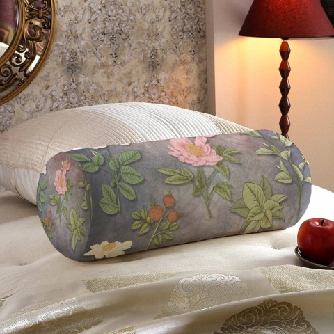 Тканевая подушка для дивана «Цветочный декупаж» вид 5