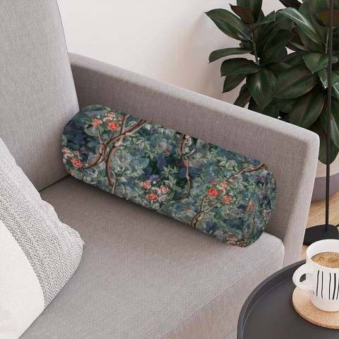 Интерьерная подушка в форме валика «Розовый сад» вид 4