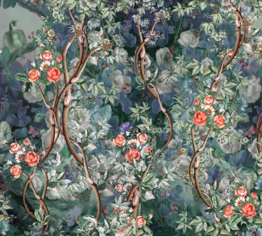 Интерьерная подушка в форме валика «Розовый сад» вид 3