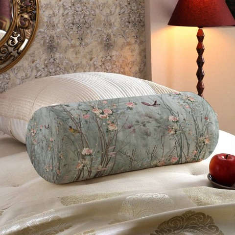 Тканевая подушка в форме валика «Утро в японском саду» вид 5