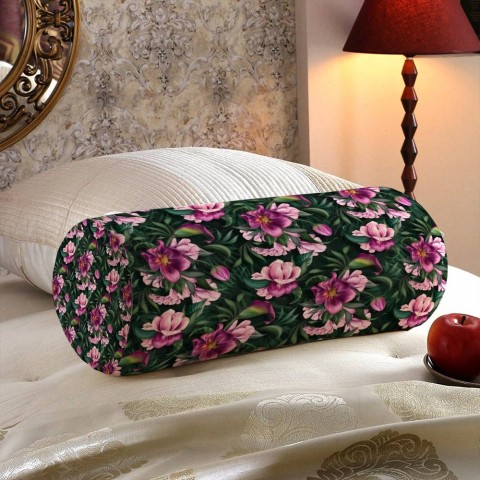 Декоративная подушка в форме валика «Роскошные букеты» вид 5