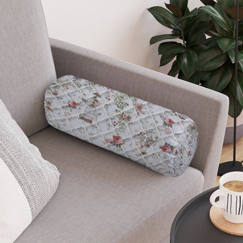Декоративная подушка колбаска «Воздушная лёгкость» вид 4