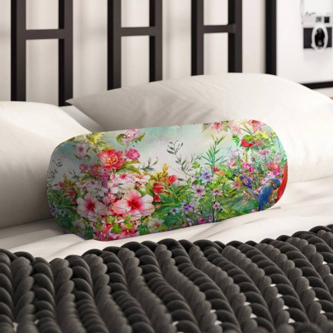 Интерьерная вытянутая подушка «Цветущая поляна» вид 2