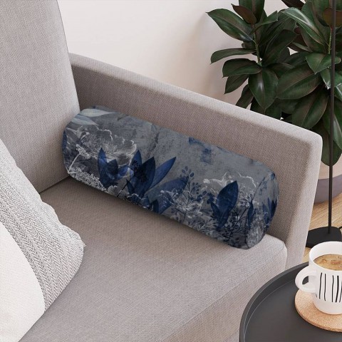 Декоративная подушка в форме валика «Вечер цвета индиго» вид 4