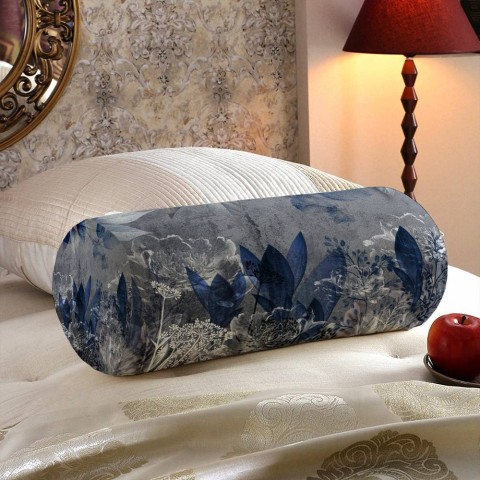 Декоративная подушка в форме валика «Вечер цвета индиго» вид 5
