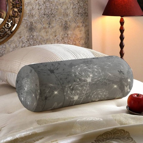 Декоративная подушка колбаска «Мерцающие одуванчики» вид 5