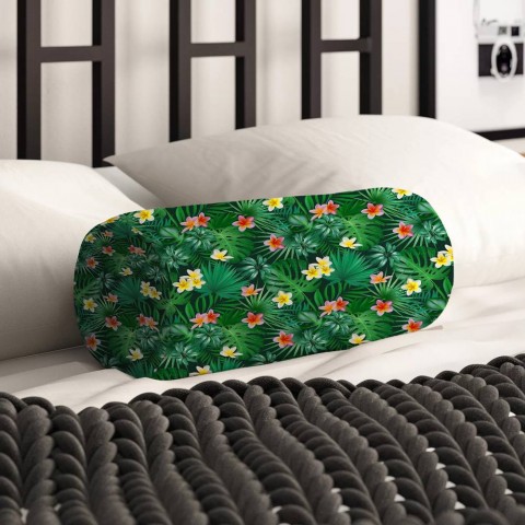 Декоративная подушка в форме валика «Магнолия в тропиках» вид 2