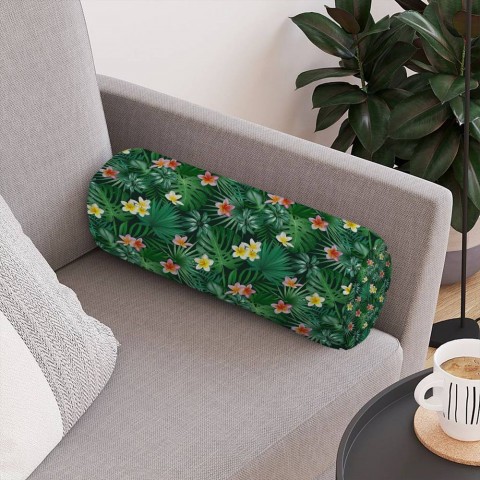 Декоративная подушка в форме валика «Магнолия в тропиках» вид 4