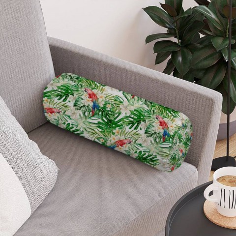 Тканевая подушка для дивана «Оазис с попугаями» вид 4