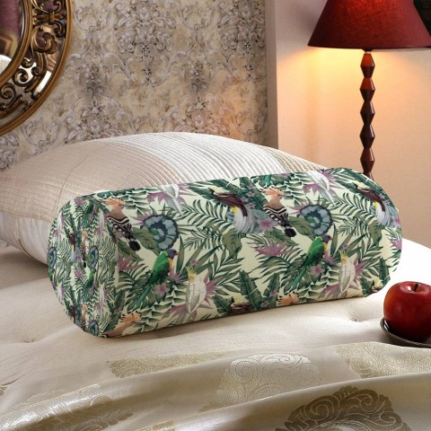 Интерьерная подушка-валик «Райские птицы в саду» вид 5
