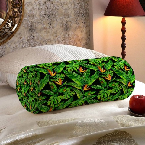 Декоративная подушка валик «Карибские джунгли» вид 5