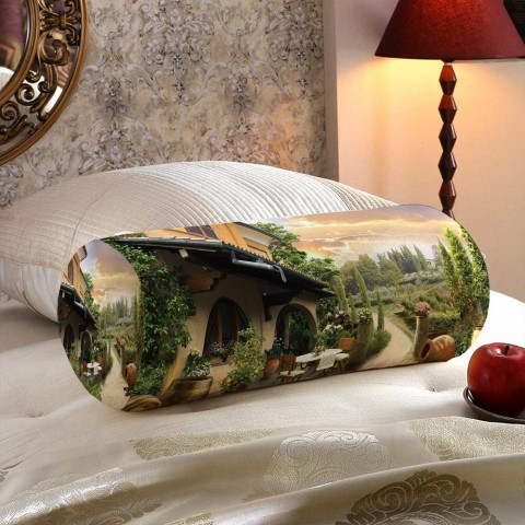 Тканевая подушка-валик «Домик в Италии» вид 5