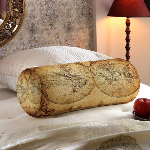 Декоративная вытянутая подушка «Старая карта» вид 5