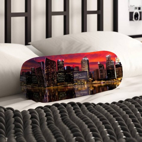 Декоративная подушка подголовник «Мегаполис.Город» вид 2