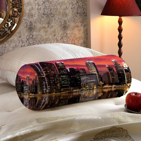 Декоративная подушка подголовник «Мегаполис.Город» вид 5