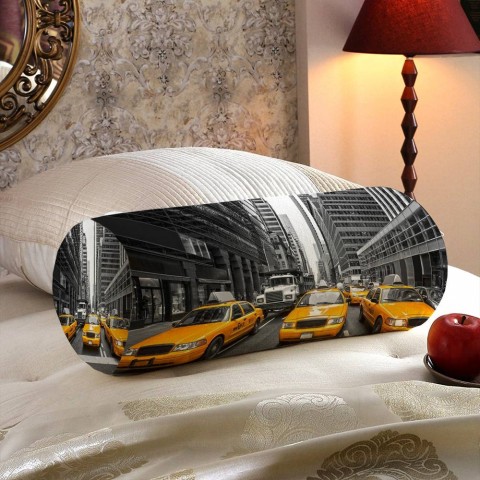 Тканевая подушка для дивана «Такси Нью-Йорка» вид 5