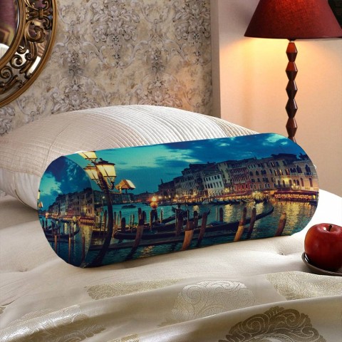 Декоративная подушка в форме валика «Вечерняя Венеция» вид 5