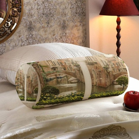 Интерьерная подушка-валик «Колонны с видом на канал» вид 5