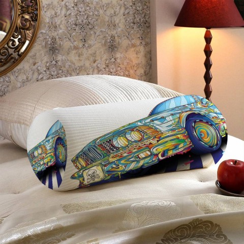 Интерьерная подушка-валик «Красочный бумер» вид 5