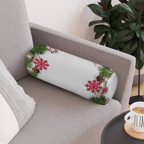 Интерьерная круглая подушка «Рождественская арка» вид 4