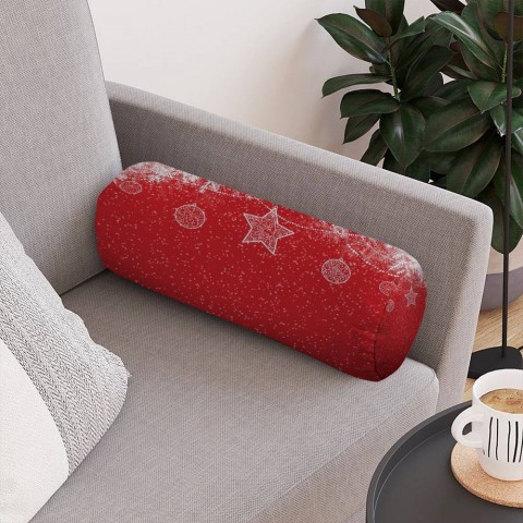 Интерьерная подушка подголовник «Рождественский узор» вид 4