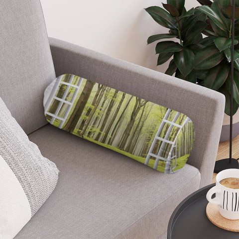 Интерьерная подушка «Окно с видом на зеленый лес» вид 4