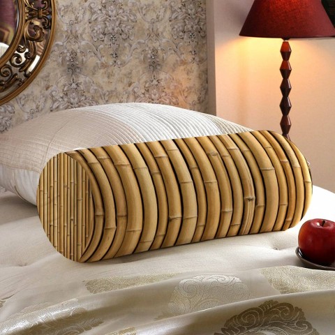 Тканевая подушка-валик «Бамбуковая стена» вид 5