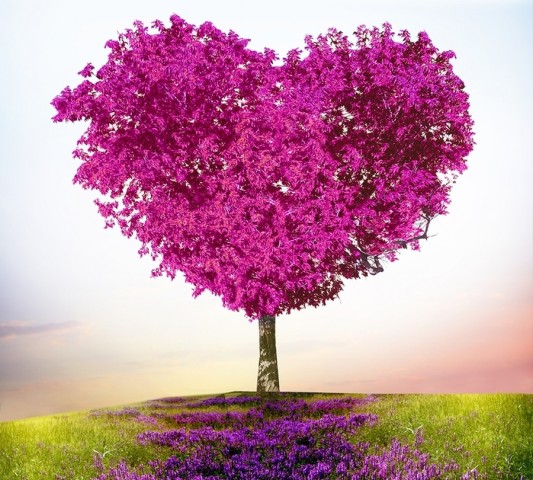 Декоративная подушка «Дерево - большое сердце» вид 3