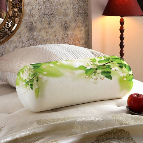 Декоративная подушка-валик «Цветы яблони» вид 5
