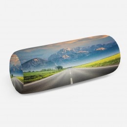 3D подушка-валик «Дорога ведущая к горам»