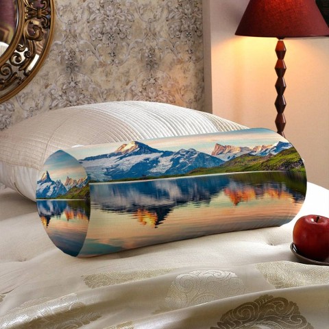 Тканевая подушка для дивана «Утренний горный пейзаж» вид 5