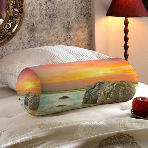 Тканевая подушка для дивана «Камни на закате» вид 5