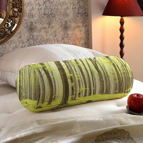 Декоративная вытянутая подушка «Зеленый лес» вид 5