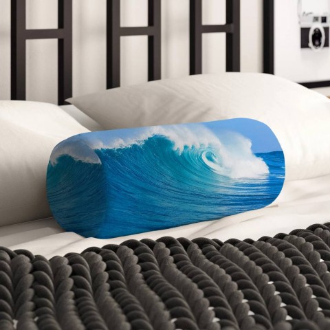 Декоративная подушка колбаска «Море» вид 2