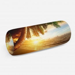 3D подушка-валик «Закат под пальмами»
