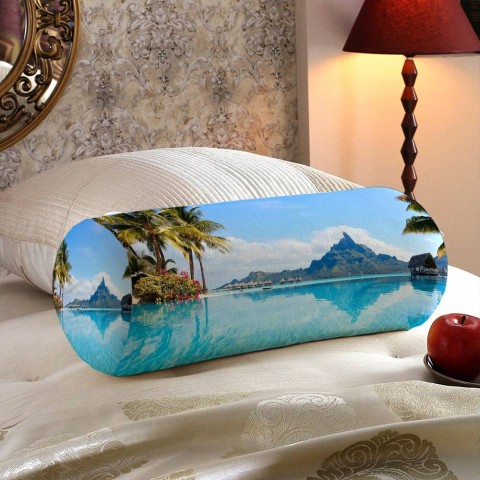 Декоративная подушка подголовник «Пейзаж на Мальдивах» вид 5