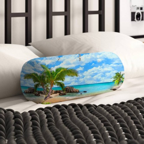 Интерьерная вытянутая подушка «Райское место» вид 2