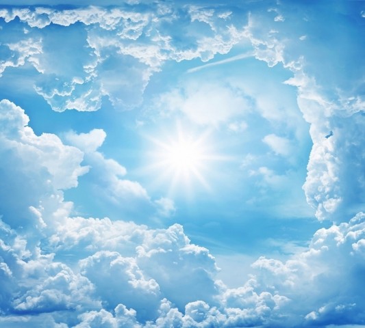 Интерьерная подушка подголовник «Солнце в небе» вид 3