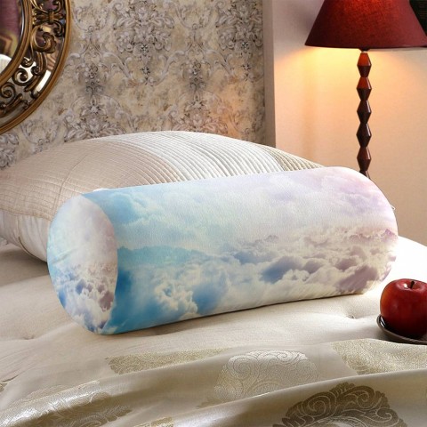 Декоративная подушка валик «Солнце над облаками» вид 5