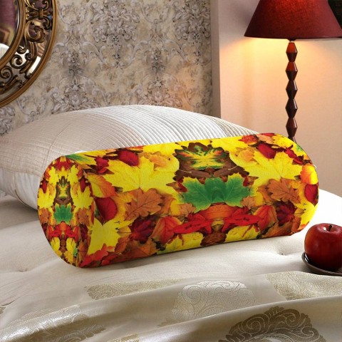 Тканевая подушка-валик «Разноцветная листва» вид 5