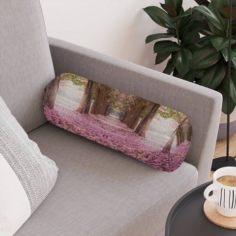 Интерьерная подушка-валик «Аллея сакуры» вид 4