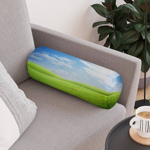 Интерьерная подушка «Утренний зеленый луг» вид 4